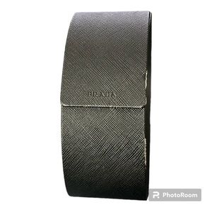 Prada sunglasses case, black.